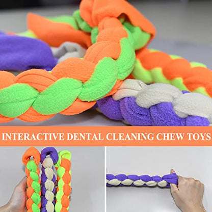 ASOCEA 3 Pack Dog Rope Toys Dog Flirt Pole Replacement Toys Pet Interactive Cotton Chew Toys Chase and Tug for Small Medium Dogs Puppies Breed Chewers … - color: Green+Yellow