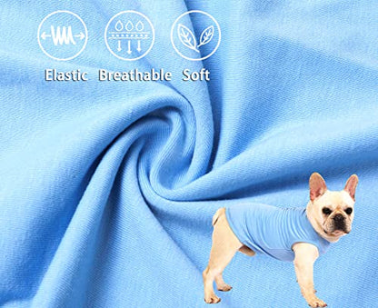 Blue Royal Dog & Cat Shirt, Unisex X-Small, 2-Pack, Cotton, Polyester, Solid, All-Season, Breathable, Stretchy, Lightweight - color: Blue & Royal, size: X-Small