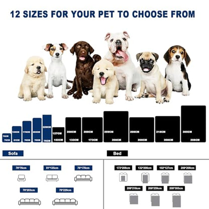 Waterproof Sofa Couch Protector Dog Bed Cover Pet Blanket for Furniture Non-Slip Washable Pee Pads for Puppy Large Dogs Cats (Grey,30x70 in)