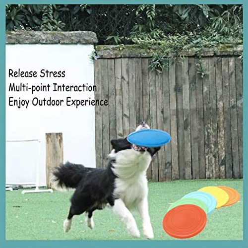 coldchill 7 Inch Dog Flying Disc, Puppy Flyer Toy React Faster Training Interactive Toys for Small Medium Dog, Lightweight Durable and Water Resistant Floating Saucer (Green+Yellow) - color: Green+Yellow