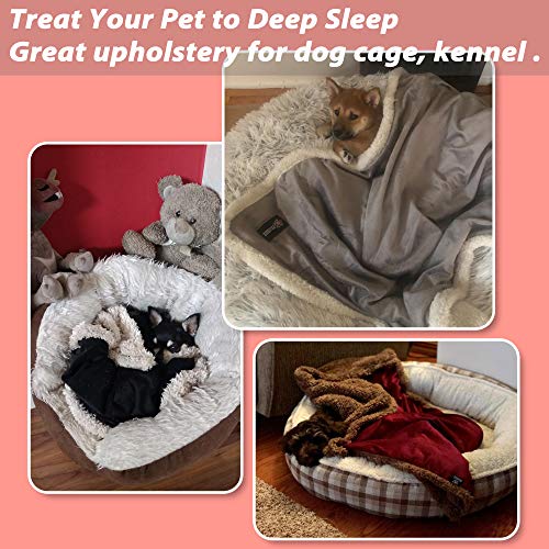Dog Blankets for Small Dogs, Soft Puppy Blanket, Pet Blankets for Cats, Lightweight & Washable, Perfect for Dog Beds, Car Seats, Creat, 30x40 inches - color: Brown