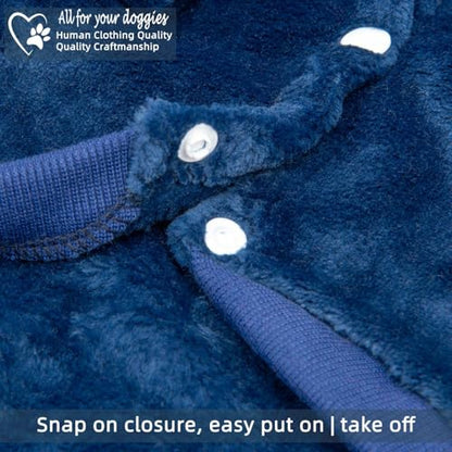 FabriCastle Dog Hoodie Sweater for Small Dogs Boy and Girl, Dog Clothes XS XXS Puppy Sweatshirt, Pet Outfit, Cat Clothing Super Soft Warm Snap On Closure (Navy, XX-Small) - color: Navy, size: XX-Small