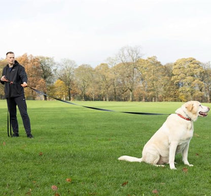 100ft Long Leash for Dogs - Long Line Dog Leash for Training Recall/Commands at Distance - Nylon, Heavy Duty - Ideal for Large & Small Breeds - size: 100ft
