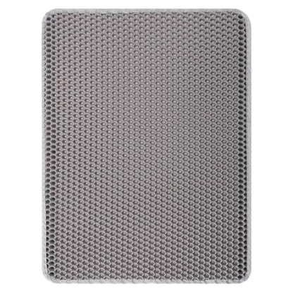 Foldable Pet Litter Mat with Textured Top Keeps Litter Contained and is Kind on Nails Control Pad - color: Gray