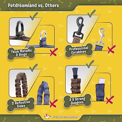 Exquisite Hands-Free Leash for Large Dogs. Ultimate Comfort & Freedom for Walking, Running, Hiking. Premium Quality & Versatile Waist Belt. Your Dog Will Love This Running Leash. - color: Grey & Blue