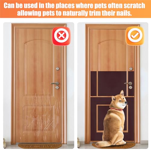 Pet Nail Self Adhesive Replacement Emery Paper Fits Most Dog Scratch Pad Cat Litter Box DIY on the Places Where Pets Like to Scratch Alternatives to Cat and Dog Nail Clippers (10in*13ft, Brown) - color: Brown, size: 10in*13ft