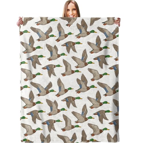 Flying Duck Blanket - Plush, Soft, Comfy, Lightweight, Warm, Fuzzy, Cozy Flannel Throw Blanket for Couch, Travel, Bed, Office, Outdoor - 50in×60in - color: Duck21, size: 50in×60in