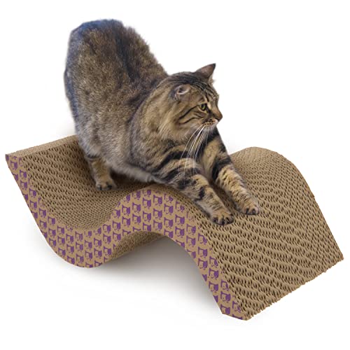 SmartyKat Super Scratcher+ Scroll Wide Corrugate Cat Scratcher with Catnip Infusion Technology, Stimulating for Cats & Kittens, Recycled Material, Brown - color: Super Scratcher+ Scroll Lounger