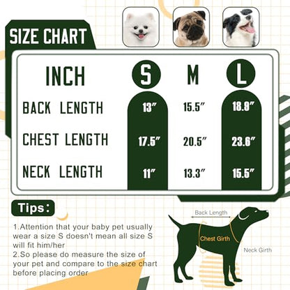 Green Bay Small Dog Sweater Football Theme Turtleneck Knit Dog Sweaters for Small Pets Warm Winter Cat Dog Clothes - color: Green&yellow, size: Small