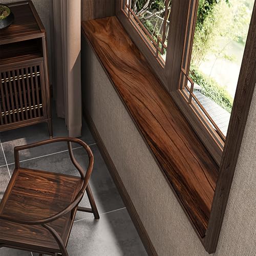 3.9-15.7" Wide Window Sill Protector Mat, PVC Wood Grain Waterproof Dust-Proof Non-Slip Bay Window-Sill Protector Cover Seat Cushion Pad Perch from Dogs Cats Scratching(A,200x12cm(78.7x4.7in)) - color: A, size: 200x12cm(78.7x4.7in)