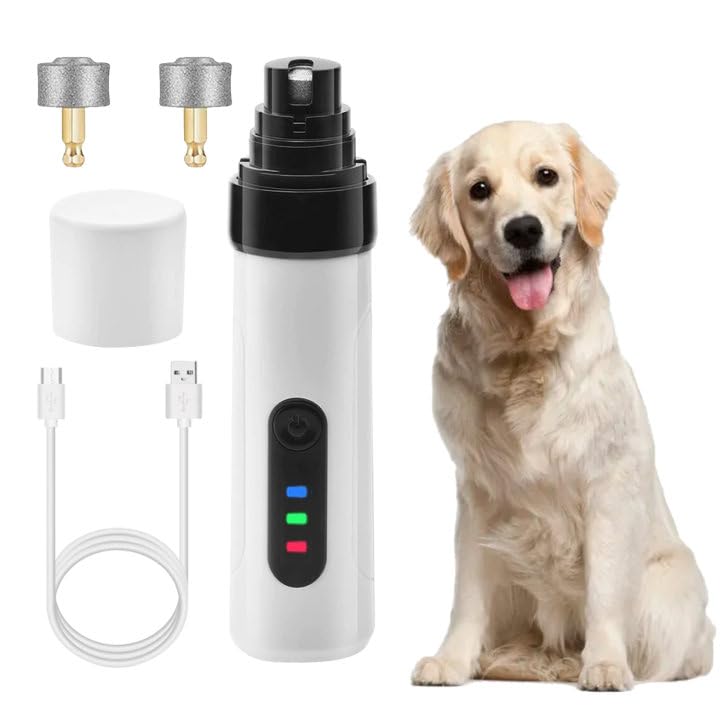 Silent Groom Pro, 2025 New Silent Pet Nail Grinder, Dog Silent Nail Grinder for Dogs Silent Dog Nail Trimmer, Rechargeable USB Charging Electric Pet Nail Grinder Nail File for Pet