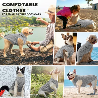 PETCARE Sun Protection Dog Shirts for Small Dogs Quick Dry Soft Stretchy Dog T-Shirts with Reflective Label Tank Top Sleeveless Vest Pet Clothes, Athletic Fabric, Grey, XS (Chest 13" Length 9.8") - color: Grey, size: XS ( Suggest 2-5 lbs)