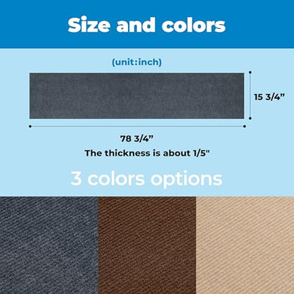 Best Pet Supplies Catify Cat Scratcher, Fun Interactive Scratchers, Posts, Poles, Claw Safe, Furniture Saver Indoor Play Support Natural Cat Behaviors Heavy Duty - Gray, 78.7 x 15.8 - color: Gray Mat - 78.7 x 15.8"