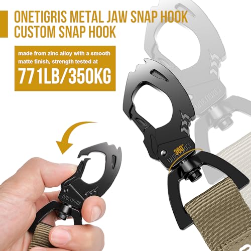 OneTigris Tactical Dog Training Bungee Leash with Control Handle Quick Release Nylon Leads Rope (Tan) - color: Brown
