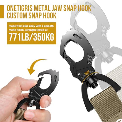 OneTigris Tactical Dog Training Bungee Leash with Control Handle Quick Release Nylon Leads Rope (Tan) - color: Brown