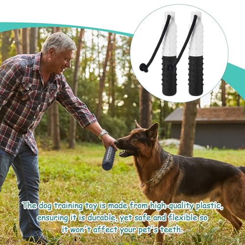Blueweenly 4 Pcs Dog Bumper Toy for Water Retrieving Plastic Puppy Training Dummy Dog Float Toy Lightweight for Float on The Water Pool Outdoor Training Hunting Fetching (Black and White) - color: Black and White