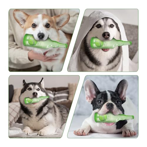Water Bottle Dog Toy,Dog Toys for Aggressive Chewers,Water Bottle with Tennis Ball,Suitable for Small and Medium Pets to Exercise Outdoors(Green) - color: Green