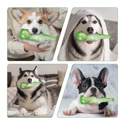 Water Bottle Dog Toy,Dog Toys for Aggressive Chewers,Water Bottle with Tennis Ball,Suitable for Small and Medium Pets to Exercise Outdoors(Green) - color: Green