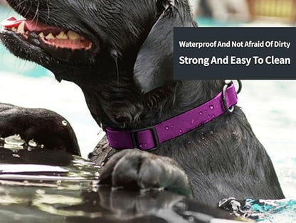 Waterproof Dog Collars,Easy Clean Collar,Adjustable Dog Collars for Small,Medium, Large Dogs(Purple, S) - color: Purple, size: S