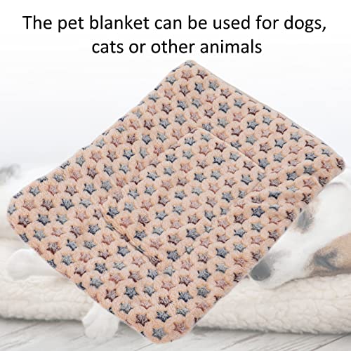 Warm Dog Blanket for Winter | Soft Flannel & Fleece Pet Bed Mat | Cozy Sleeping Blanket for Dogs/Cats/Small Pets | Machine Washable, Portable (XL Size 100 * 75CM) - size: XL size 100*75CM