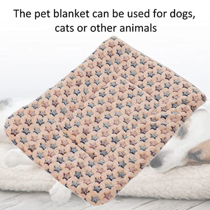 Warm Dog Blanket for Winter | Soft Flannel & Fleece Pet Bed Mat | Cozy Sleeping Blanket for Dogs/Cats/Small Pets | Machine Washable, Portable (XL Size 100 * 75CM) - size: XL size 100*75CM