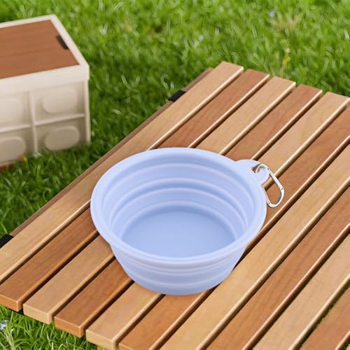 Portable Dog Cats Bowls for Travel Collapsible Water Feed Bowl Expandable Cup Dish for Small Pet Cat Food Feeding Travel Bowls for Parking Walking Camping Traveling Cats Dog Essentials - color: Blue