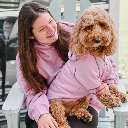 Blueberry Pet Essentials Dog Hoodie – 16 inch, Cotton‑Blend Sweatshirt with Hood, Pink Lilac, Machine‑Washable Small‑Dog Jersey - color: Dog Hoodie - Pink Lilac, size: 16 inch (Pack of 1)