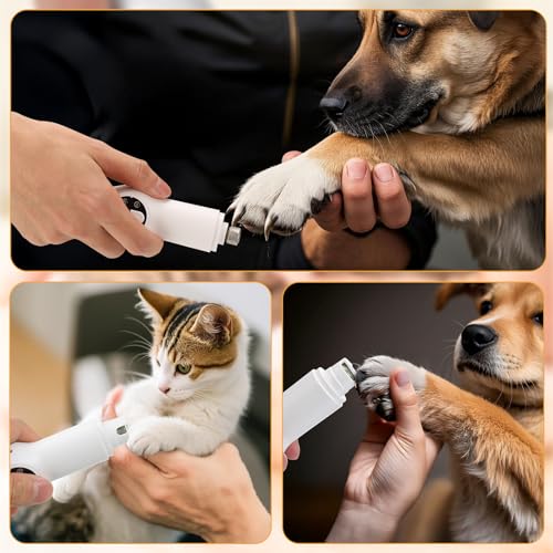 Palksky Dog Clippers for Grooming - 2 in1 Upgraded Electric Dog Paw Trimmer with Nail Grinder, Rechargeable Waterproof Paw Trimmer with Led Display for Dogs Paws, Ears, Face, Rump & Eyes - size: Multi-function