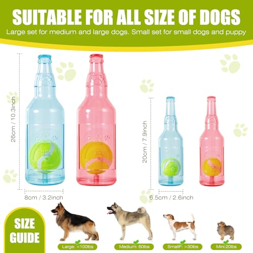Dog Toy - Floating Fetch Toy with Squeak, Tennis Ball Inside (Single Large) - color: large