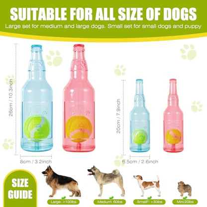 Dog Toy - Floating Fetch Toy with Squeak, Tennis Ball Inside (Single Large) - color: large