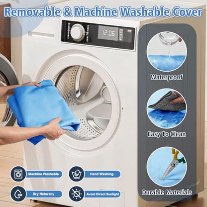 Chew Proof Dog Bed - Orthopedic Memory Foam Dog Bed, Waterproof Washable Cover with Non-Slip Bottom & Indestructible Pet Sofa for Medium Large Dogs, 30" x 20" Blue