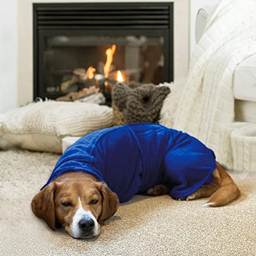 Geyecete Dog Drying Coat - Fast Drying Dog Bath Robe Towel - Microfibre Super Absorbent, Luxuriously Soft Blue S - color: Blue, size: Small