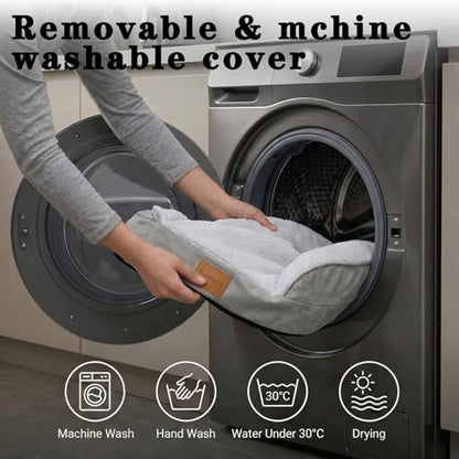Orthopedic Memory Foam Large Dog Bed,Waterproof Small Pet Beds,Washable Removable Cover Dog Couch,Support for Joint Pain. (Grey, Large) - size: Large