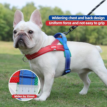Dog Harness,No Pull Dog Harness, Adjustable Soft Harness with Breathable Mesh Padded, Reflective Lightweight Harness for Extra Small Medium Dogs Yellow-S - color: Yellow, size: S