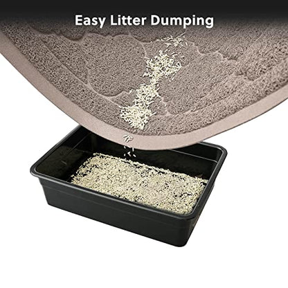 WePet Cat Litter Box Mat, Kitty Premium PVC Pad, Durable Trapping Rug, Phthalate Free, Urine-Resistant, Scatter Control, XXL 47 x 36 Inch, Champagne - color: #06 Champagne, style: Medallion/47 x 36 Inch