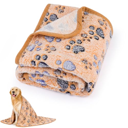 Dog Blankets for Medium Dogs, Cat, Premium Soft Dog Blankets for Small Dog Washable, Puppy Blanket Dogs Essentials for Puppies (1, Brown, 41" x 30") - color: Brown, size: 41" x 30"