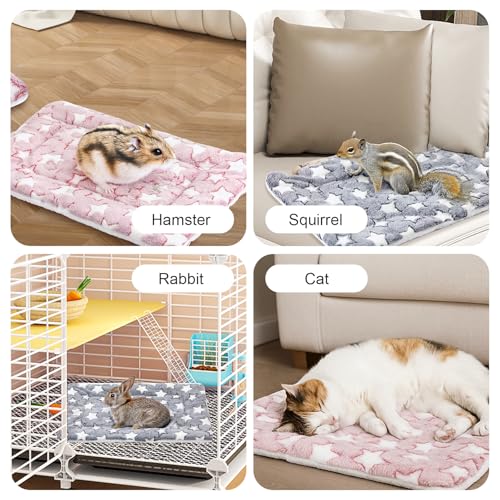 4 Pcs Washable Dog Bed Crate Mat Pad Replaceable Reversible Kennel Pad for Crate Pet, Sleeping Mat for Small, Medium, Large Dog Machine Washable(16.14 x 24 x 1.2 Inch, Pink, Gray)