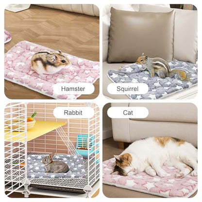4 Pcs Washable Dog Bed Crate Mat Pad Replaceable Reversible Kennel Pad for Crate Pet, Sleeping Mat for Small, Medium, Large Dog Machine Washable(16.14 x 24 x 1.2 Inch, Pink, Gray)