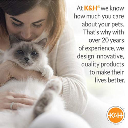 K&H Pet Products EZ Mount Bolster Cat Window Perch for Large Cats, Sturdy Kitty Window Hammock Bed, Steel Frame, Sturdy Suction Cups, Washable Shelf Covers, Foldable - Fits 27"W X 23"H Glass Spaces - style: Bolster