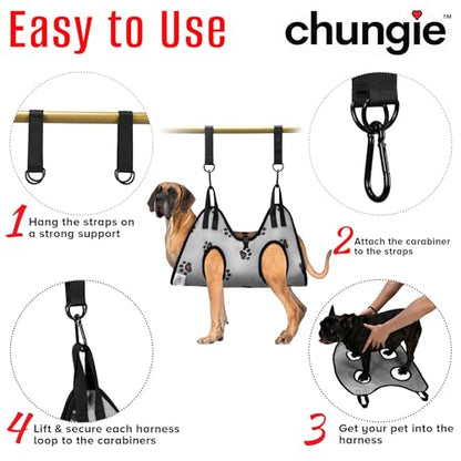 Dog Grooming Hammock for Dogs–Pet Restraint for Nail Trimming with Pet Nail Clipper–Dog Sling for Grooming, Pet Hammock for Nail Cutting & Grooming Harness (Legs Spacing: 16.14-27.14”/Max W:120lb) - size: XXL(Legs spacing: 16.14-27.16")/120 pounds)