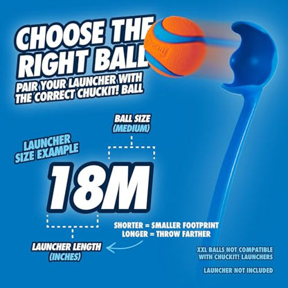 Chuckit! EcoFetch Dog Ball Launcher - 18" with Medium (2.5") Dog Fetch Ball Thrower, for Dogs 20-60 Pounds, Made in USA - style: EcoFetch