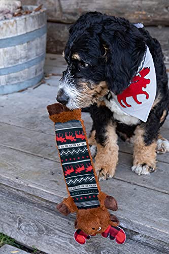 Lazy One Moose Squeaky Dog Toy, Soft Crinkle Toy for Dogs, Durable Fabric for Small, Medium, and Large Breeds - color: Moose Dog Toy