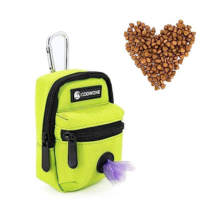 Dog Treat Pouch Dog Poop Bag Holder for Leashes, Pets Snack Container With Inner Small Bag, Puppy Supplies Perfect for Training and Walking - Hands Free Dog Waste Bag Dispenser -Dog Travel Accessories - color: Green 2