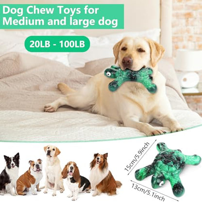 Letsmeet Heavy Duty Nylon Dog Bone Chew Toys - Real Bacon Flavor, Long-Lasting for Aggressive Chewers & Large Breeds - color: Green1