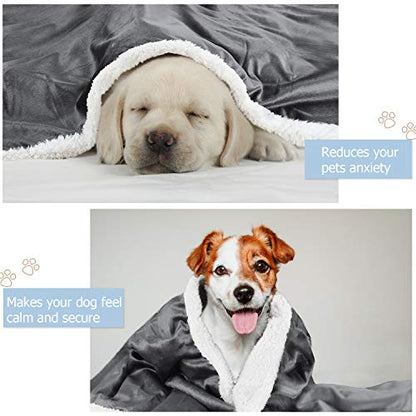 Dog Blankets for Small Dogs, Soft Puppy Blanket, Pet Blankets for Cats, Lightweight & Washable, Perfect for Dog Beds, Car Seats, Creat, 30x40 inches - color: Grey
