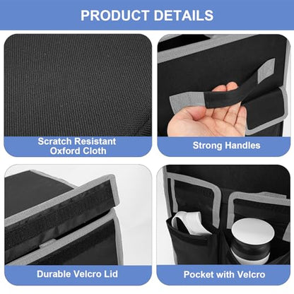 Seat Extender for Dogs up to 200lbs, Back Seat with Storage Pockets, Collapsible Front & Backseat Extender for Large, Medium and Small Dogs(Grey&Black) - color: Grey&Black