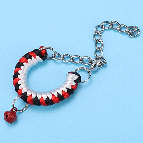 Adjustable Soft Nylon Leather Pet Collar, Small Pet Collar for Cats and Tiny Dogs, Comfortable No - Harm Neck Strap with Custom Fit for Daily Wear and Photos (Red Black) - color: Red Black