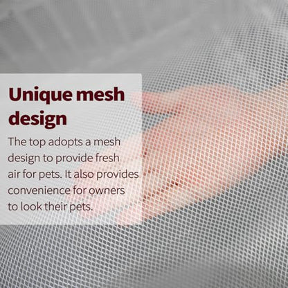 PJYuCien Dog Playpen Mesh Top Cover, Fits 36 Inch 4 Panels Regular Square Plastic Exercise Pet Pen, Adhesive Tape Connections, Pink Paw (Note: Cover Only, Fence Not Included) - style: Pink Paw Cover, 36"Width, Black Paw ( Adhesive Tape Connections )