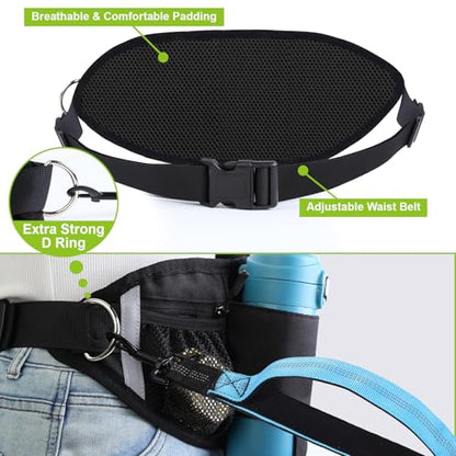 Hands Free Dog Leash, Waist Leash for Dog Walking, Running, Jogging, Waist Leashes with Adjustable Belt, Medium & Large Dogs Running Leashes Hands Free, Dual Padded Handles and Durable Bungee(Blue) - color: Blue