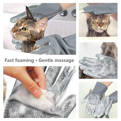 Dog Bath Glove - Dog Brush, Grooming Glove, Dog WASH Glove, Dog&CAT DESHEDDING Glove 1 Pack
